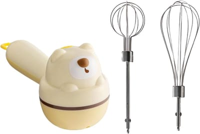 Elektrische Mixer - Handmixer USB - Koken Bakken - 3 Snelheden Instelbaar - 18 cm Steel - Zwart