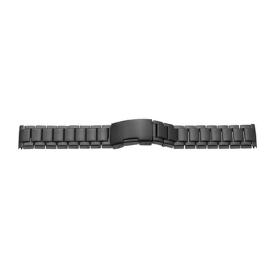 Metalen band roestvrij staal 20mm zwart PVD, gepolijst/mat