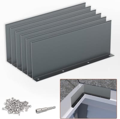 Aluminium Gootval Splash Guards - Set van 6 voor Rechte en Platte Daken