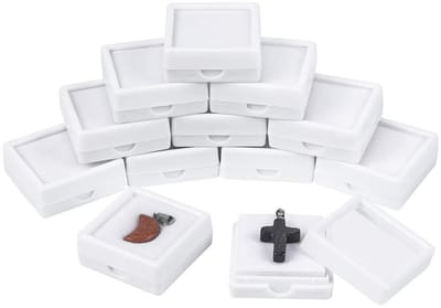 Dailygoods- Sieradenopbergdoos 24 Stuks - Fluwelen Binnenkant - Organizer - Vitrine - Hoogwaardig Kunststof - Schokbestendig - Sieradenbox
