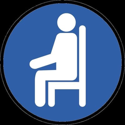 Zitplaats gebodsbord 100 mm