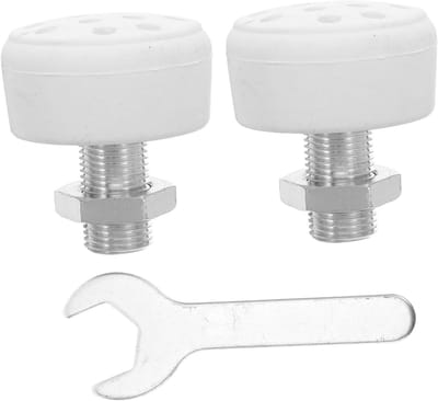 Rolschaats Remblokken - Teen Stoppers - Veilig Remmen - Verbeterde Remkracht - 5 x 4.5 x 1.5 cm - Wit