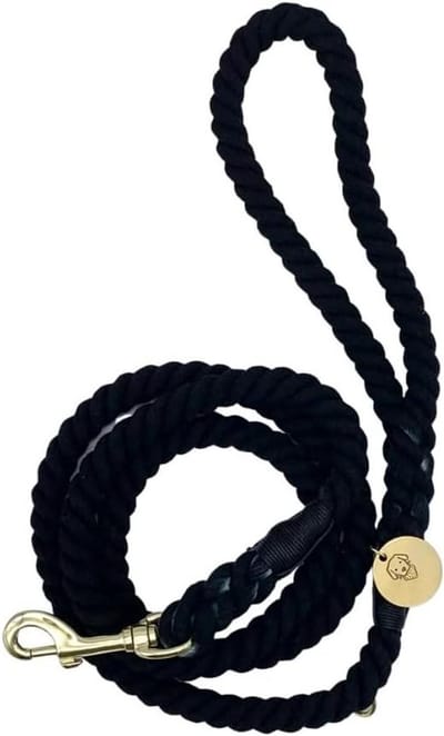 Zwarte Handgemaakte Touw Riemen Voor Honden Touw Hondenriem Touw Leuke Hondenriem Gevlochten Hondenriem Katoen Touw Riem Voor Kleine Honden 5FT Biologisch Katoen