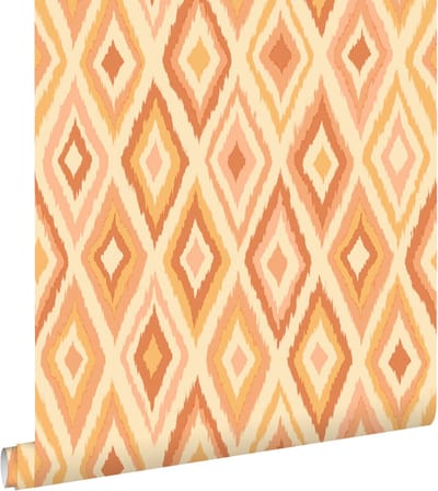 ESTAhome behang ruiten geel en oranje - 50 x 900 cm - 131688