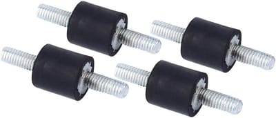 Isolatiehouders voor trillingsbescherming - Rubber - Set van 4 - M3 - 8 x 8 - Dubbele spoelen met schroeven