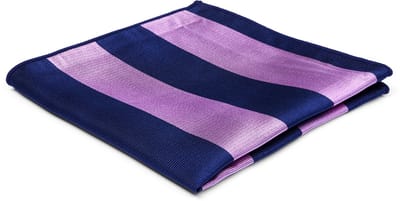 Pochet met Patroon van Marineblauwe en Roze Strepen