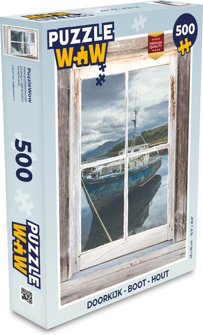 Puzzel Doorkijk - Boot - Hout - Legpuzzel - Puzzel 500 stukjes