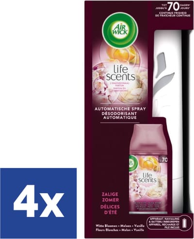 Airwick Freshmatic Zalige Zomer Luchtverfrisser Starterskit - 4 x 250 ml