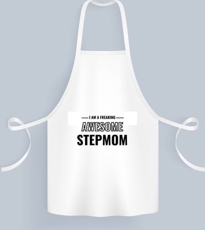 Akyol - i am a freaking awesome stepmom Keukenschort - Mama - de meest geweldigste stiefmoeder - moeder cadeautjes - moederdag - verjaardagscadeau - verjaardag - cadeau - geschenk - kado - gift - moeder artikelen - 82 bij 71 cm