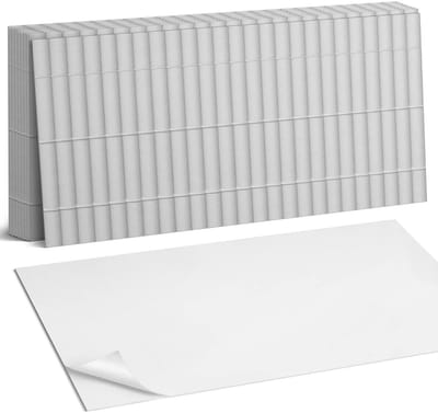 Coloray Plaktegels - Parallelle lijnen in de lay-out Zelfklevende Wandtegels - 40 cm x 20 cm - Wit Plaktegels - 10 stuks - Rechthoek PVC Tegels - Plaktegels Badkamer - Vloertegels Zelfklevend - Vinyl Tegels - Portugese Tegels