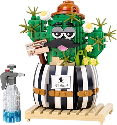 Cactus Bouwstenen Set - Botanisch Bouwspeelgoed voor Volwassenen en Kinderen | Leuke Cadeau