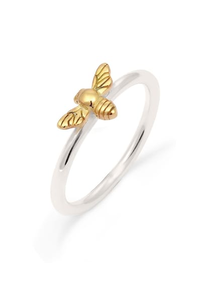 Elli - Ring - Dames Bijen Honing symbool in 925 sterling zilver verguld - Dames