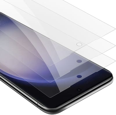 Cadorabo 3x Screenprotector geschikt voor Samsung Galaxy S23 ULTRA - Beschermende Pantser Film in KRISTALHELDER - Getemperd (Tempered) Display beschermend glas in 9H hardheid met 3D Touch