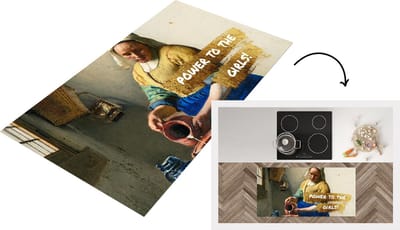 Keukenloper - Loper keuken - Melkmeisje - Goud - Quote - 120x60 cm - Keukenloper vinyl
