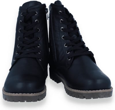 Andrea Conti Dames Leren Veter Enkellaars Uitneembaar Voetbed 0342847002 Zwart
