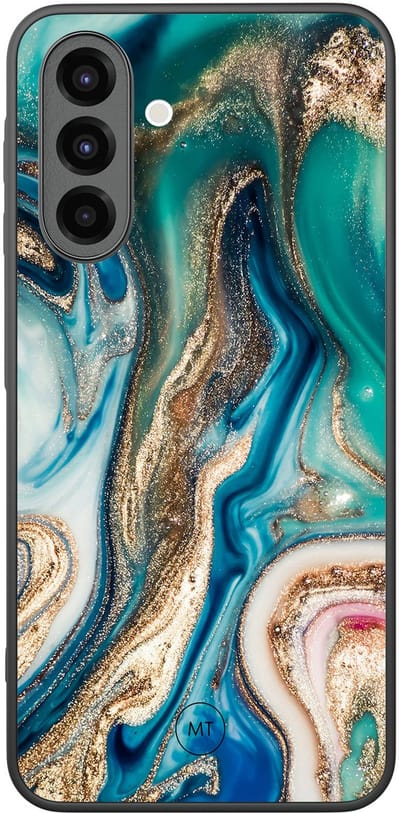 Hoesje geschikt voor Samsung Galaxy A26 - Magic marble - TPU Hard Case Backcover - Multi, Groen - Mooie Telefoonhoesjes