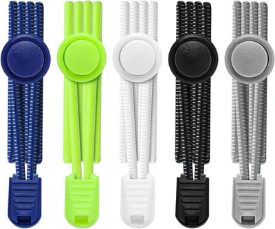Famanu – Elastische schoenveters zonder strikken, sportveters met snelsluiting, 100 cm lengte, set van 5 kleuren