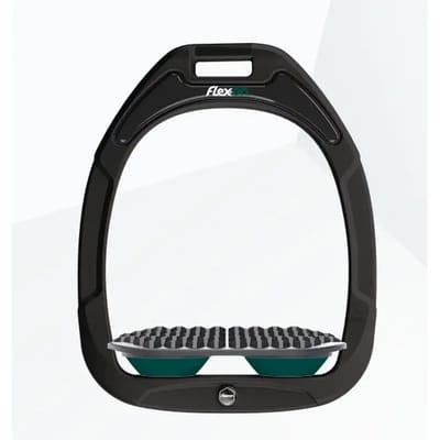 Endurance stijgbeugels Zwart/Grijs/Groen Flex-On Green Composite