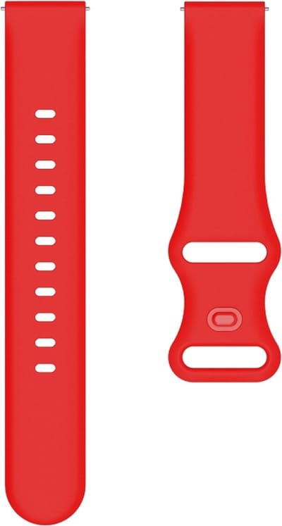 Siliconen bandje - geschikt voor Amazfit GTS / GTS 2(E) / GTS 2 Mini / GTS 3 / 4 (Mini) / Bip (S) / Bip U (Pro) / Bip Lite / Bip 3 (Pro) / GTR 42 mm / Pop (Pro) / Active (2) - rood