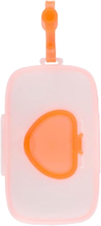 Babydoekjes Container - Natte Tissue Dispenser - Netjes Houden - Hygiënisch Dekselontwerp - Compact Formaat - Oranje