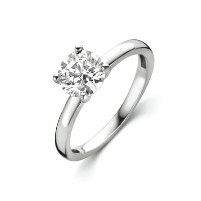 Gerhodineerd Zilver Ring Met Zirkonia 1334755