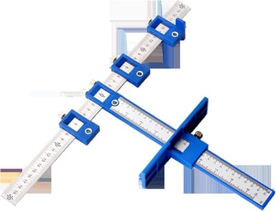 Boorgeleider - Boormachineaccessoires - Boormal - Scharniermal - Boorhulp - PP, Koolstofstaal - Precisie Boren - voor Timmerwerk, Kastscharnieren en Montageplaten - Blauw