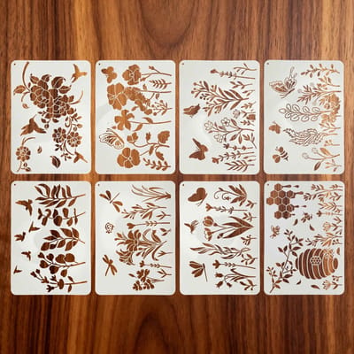Herbruikbare Sjablonen - Dailygoods- Schildersjablonen 8 stuks