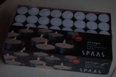 SPAAS Theelichten Wit 8 Branduren - 120 stuks
