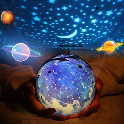 oCreon Lichtprojector LED Nachtlampje met 5 Stijlen - Decoratief Sfeerlicht voor Kinderkamer en Feest