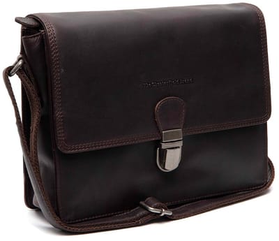 The Chesterfield Brand Lunor Waxed Pull Up Schoudertas - Bruin