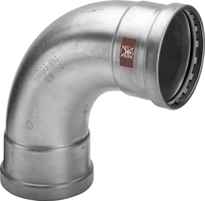 Viega Temponox XL-bocht 90 graden, d 88,9mm roestvrij staal Model 1716XL, 808891