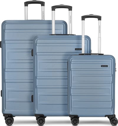 Worldpack New York 2.0 4 wielen Kofferset 3-delig - Harde bagage - Combinatieslot - blue-metallic