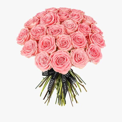 Verse Rozen - Snijbloemen Boeket - Feestelijke Decoratie - Iconische Bloemvorm - 24 Stuks - Roze