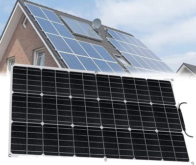 Zonnepaneel - Draagbare Krachtcentrale - Off-grid Energie - Hoogrendements Module - 600W - Zwart