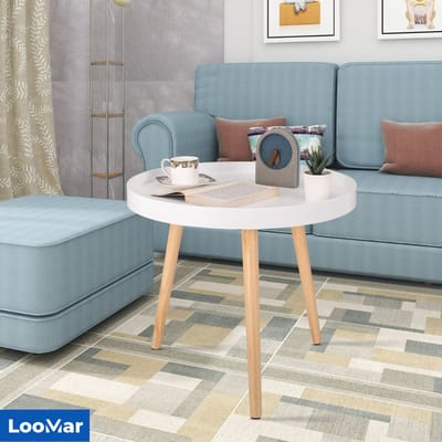Koffietafel - Nachtkastje - Salon tafel - Bijzettafel - wit