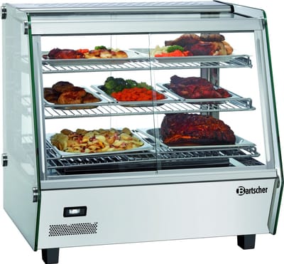 Bartscher Warmhoudvitrine - Deli Plus I-D - 120 Liter - 1.1 kW - Schuifdeuren aan beide zijden - 690x590x685mm