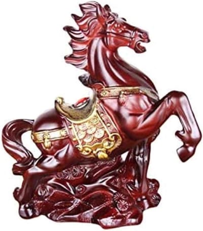 Houten Dierenbeeldje - Zodiac Figuur - Woondecoratie - Handgemaakt Hout - N.v.t. - Paard
