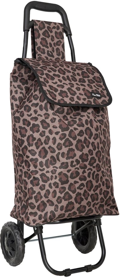 Piace Molto Bermuda Leopard Boodschappentrolley Burgundy 94L Waterafstotend