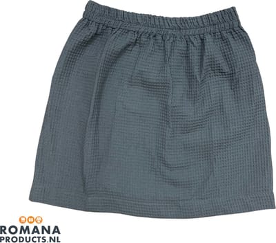 Romana Products Wafel - Sauna Skirt - Korte Rok voor Sauna - Grijs - Maat S/M