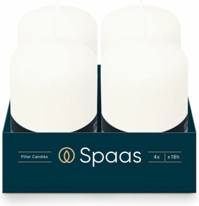 SPAAS Cilinderkaars Wit 50/80 mm ± 18 branduren -