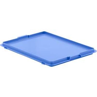 Deksel met klemmen EF-DH 43 voor bakken in Euronorm, blauw