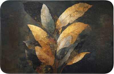 Badmat 60x40 cm - Antislip - Gouden Bladcompositie – Botanische Luxe - Badmatten voor badkamer - Badkamermat - Douchemat - Badkamer mat