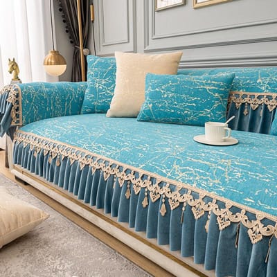 Chenille Sofa Kussen Vier Seizoenen Universeel Zitkussen Nieuwe High-End Antislip Sofahoes Nordic Cover Stoffen Handdoek 70*70