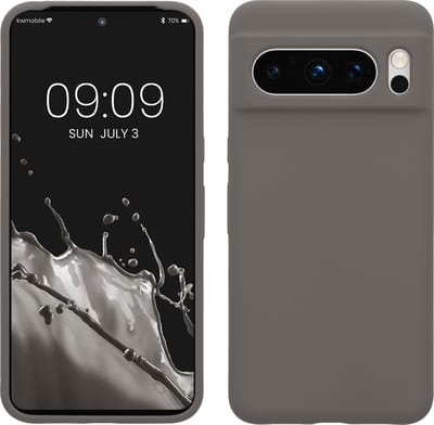 kwmobile telefoonhoesje geschikt voor Google Pixel 8 Pro - Hoesje met siliconen coating - Smartphone case in steengrijs