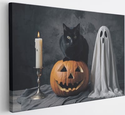 Saammp Canvas Schilderij -Halloween - Abstract - 30x20 - Foto op canvas - Wanddecoratie - Muurdecoratie Woonkamer - Slaapkamer decoratie - Canvas Print