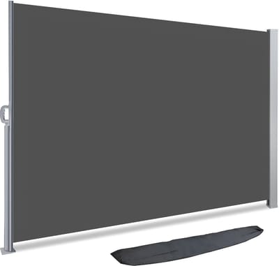 JCP® Windscherm - Windscherm Uittrekbaar - Privacyschermen - Grijs - 300cm x 140cm x 80cm