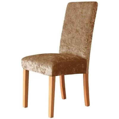 Housse de Chaise Épaisse Élastique Usage Domestique Hôtel Chaise de Salle à Manger Tissu Velours Doré Diamant Housse de Chaise à Dossier Moyen M Universelle 23*18*3 cm café clair