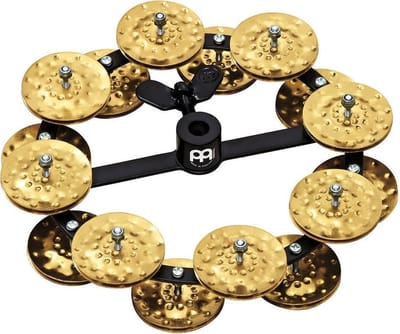 Meinl HiHat Tambourine HTHH2BK, Metal, Steel Jingles,DoubleRow - Tamboerijn