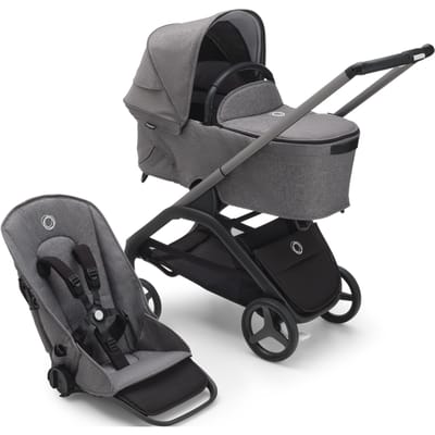 Bugaboo Dragonfly Kinderwagen - Grey Mélange Bekleding grey mélange bekleding