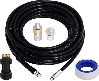 Hogedrukreiniger Accessoirereeks Afvoerslang Reinigingsset-[Geen Specifieke Maat]-1 Set、15M/50FT、Compatibel Met Karcher K2 K3 K4 K5 K6 K7 Serie En LAVOR Hogedrukreinigers、Voor Huishoudelijk Gebruik、Inclusief Straalmondstuk En Roterend Straalmondstuk